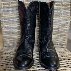 Lucchese Black Western Boots